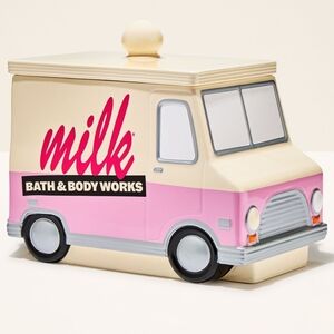 Bath & Body Works Ceramic Milk Bar Truck Large Cookie Jar NEW in Box Rare